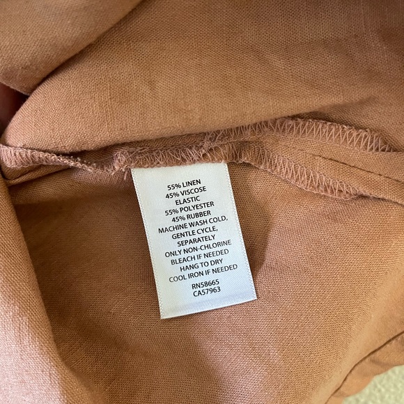 OPEN EDIT LINEN CROP BLOUSE - Picture 4 of 5